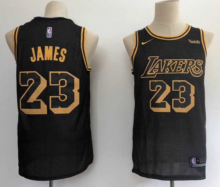 Men Los Angeles Lakers #23 James Black Game Nike NBA Jerseys